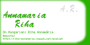 annamaria riha business card